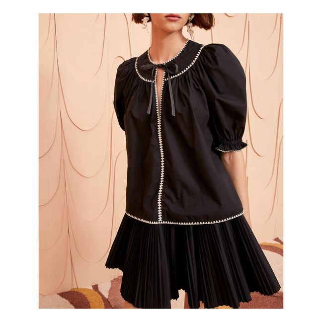 Blouse Ruby Popeline de Coton | Noir