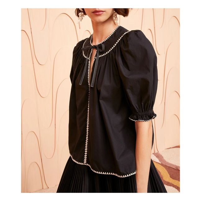 Blouse Ruby Popeline de Coton | Noir