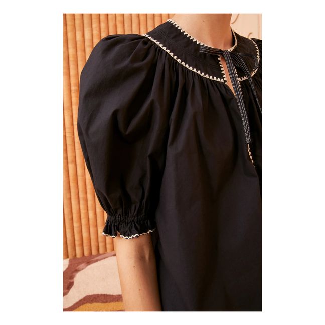 Blouse Ruby Popeline de Coton | Noir