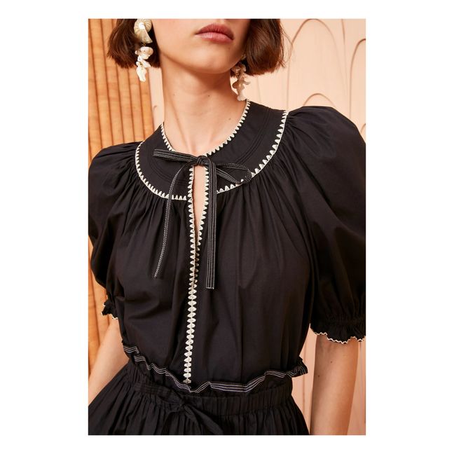 Blouse Ruby Popeline de Coton | Noir