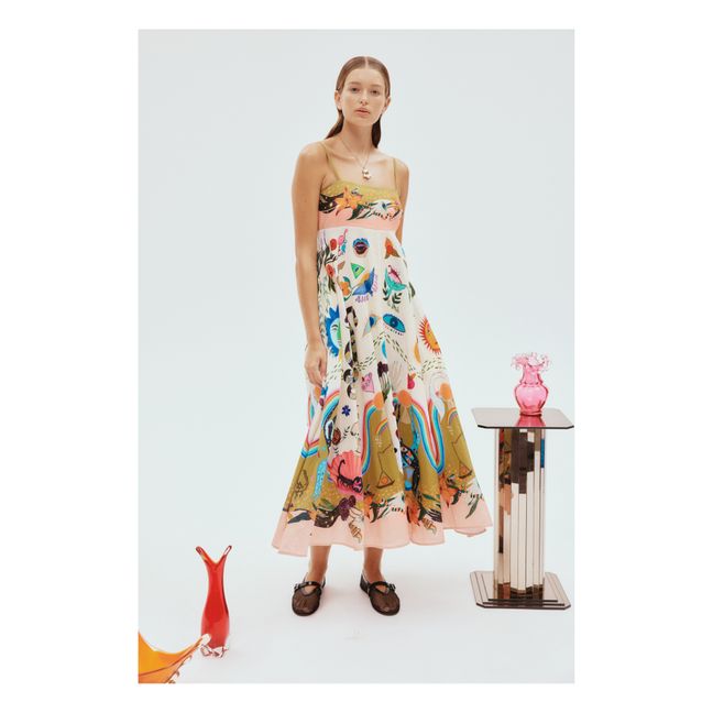 Kleid Evergreen Leinen | Cremefarben