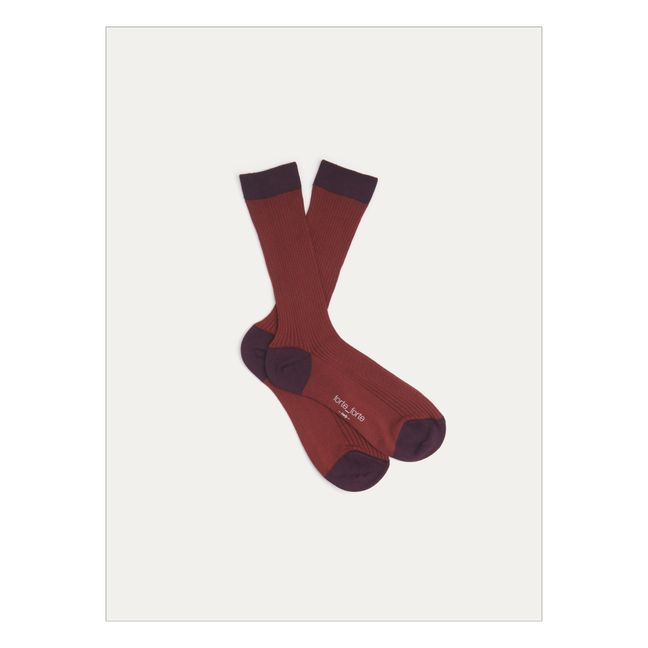 Two-Tone Socks | Red