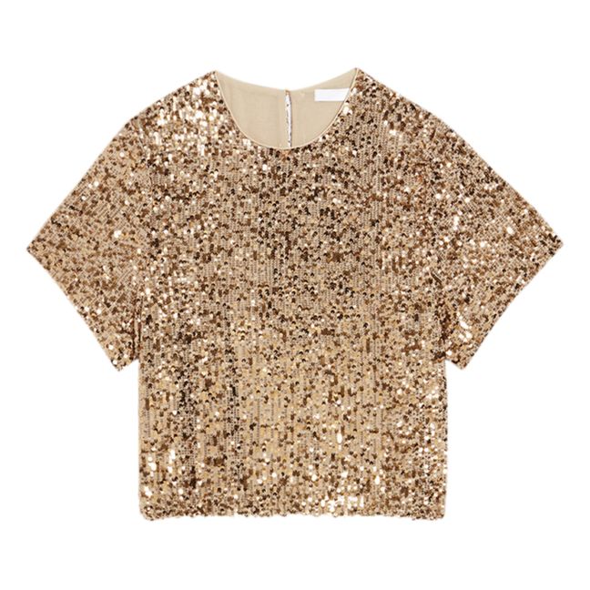 Bolero Sequins T-Shirt | Goldbraun