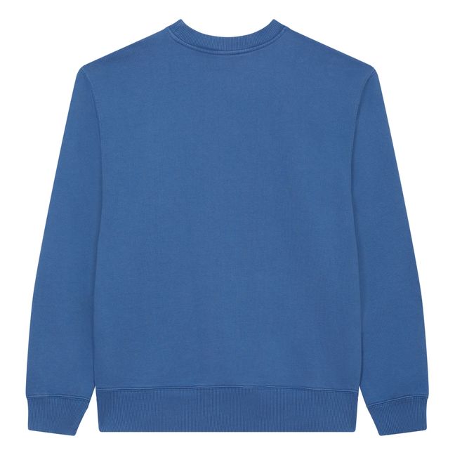 Organic Fleece Crewneck Sweatshirt | Azure blue
