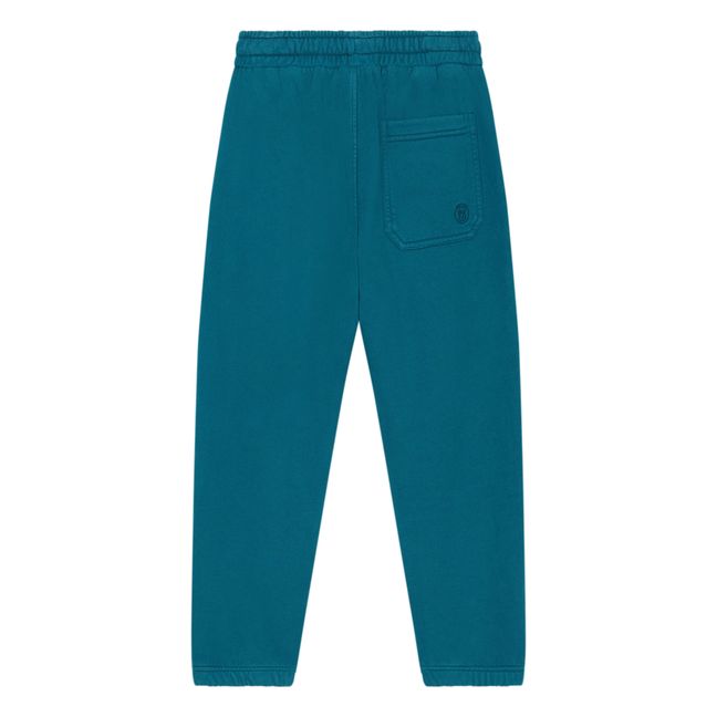 Jogging Slim Garçon Coton Bio | Verde azulado