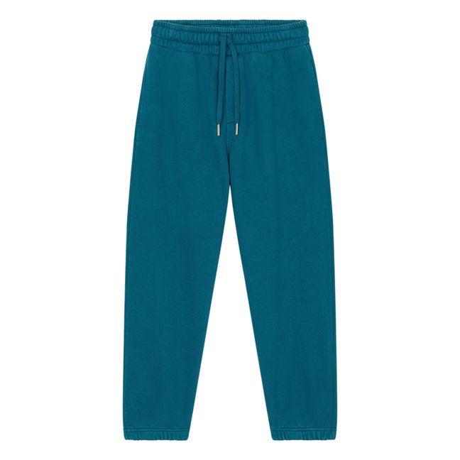 Jogging Slim Garçon Coton Bio | Verde azulado
