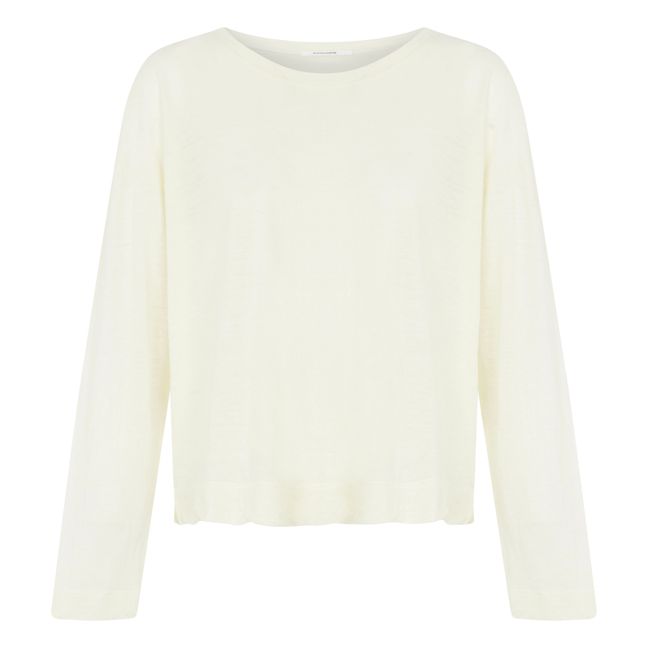 Camiseta de lana virgen | Blanco