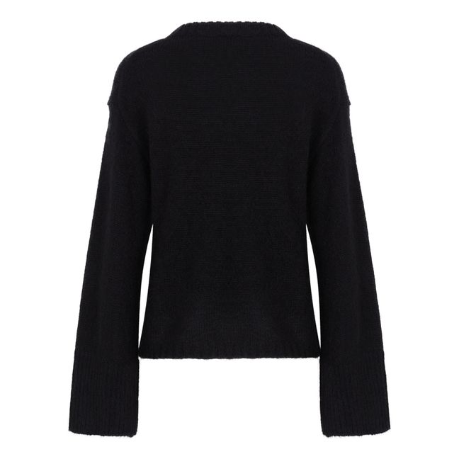 Cierra Wool and Mohair Sweater | Nero