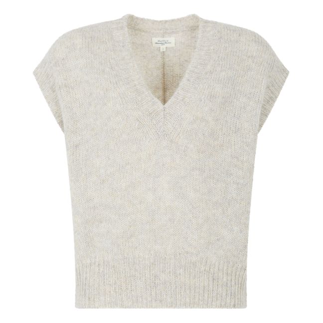 Mirve Wool Sleeveless Sweater | Ecru