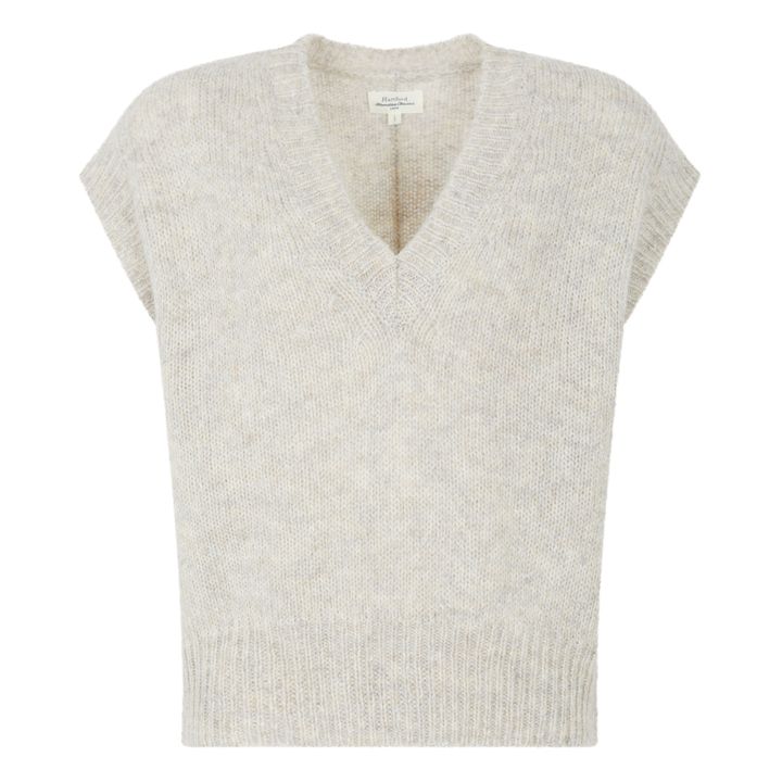 Maglione senza maniche in lana Mirve | Ecru- Immagine del prodotto n°0