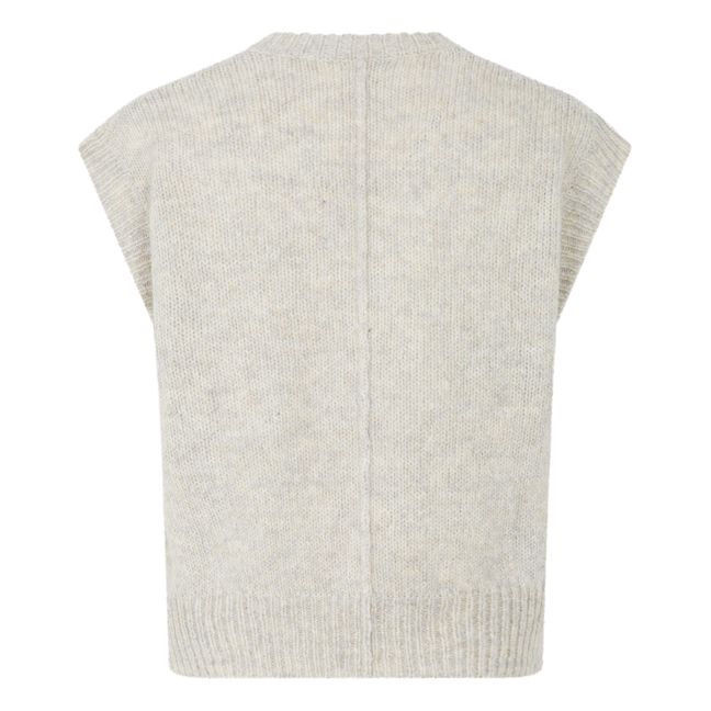 Pull Sans Manches Mirve Laine | Ecru