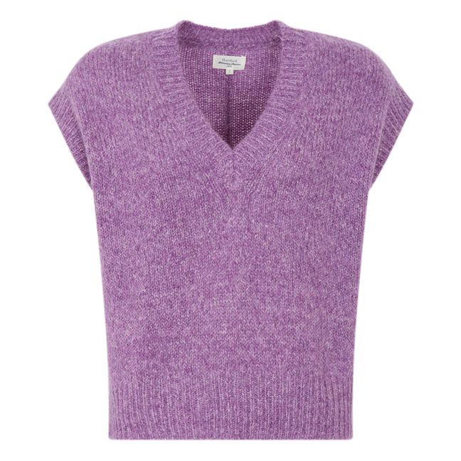 Maglione senza maniche in lana Mirve | Prugna