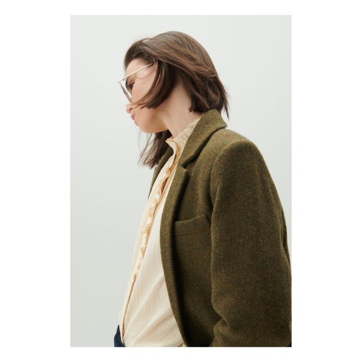 Chaqueta de lana Michigan | Verde Kaki- Imagen del producto n°1