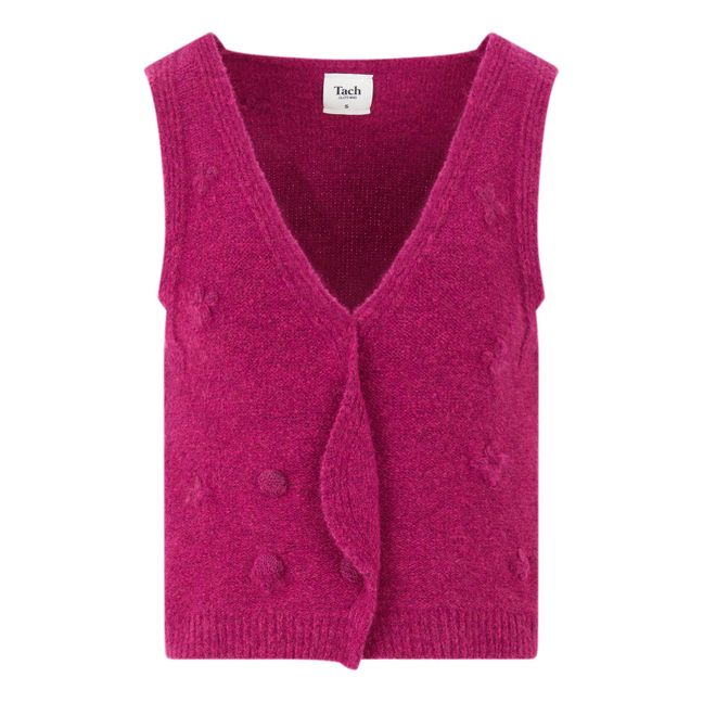 Chaqueta sin mangas de alpaca Yilda | Rosa Fushia