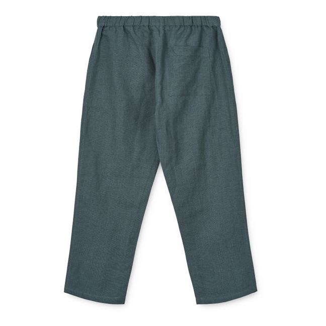 Pantalones Orlando de lino | Azul verde