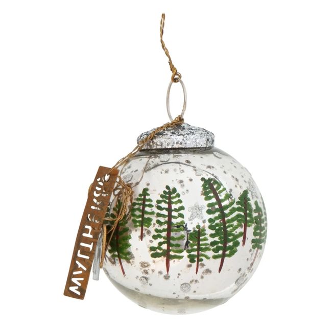 Boule de Noël forêt de pins | Bianco
