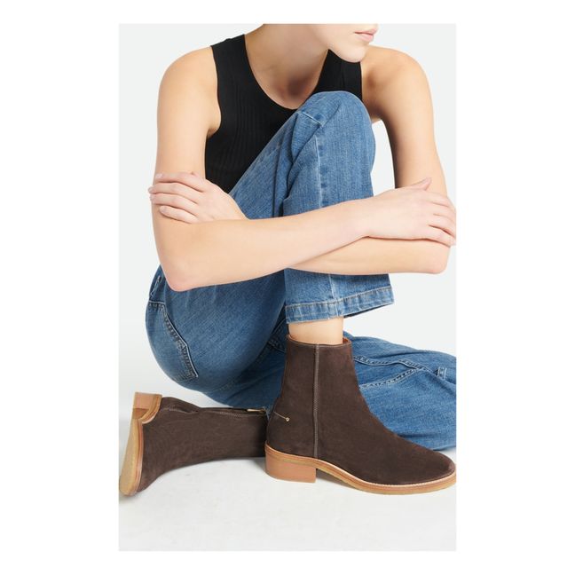 40MM Suede Boots | Brown