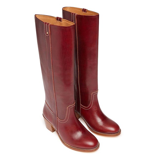 Camargue Boots 60MM Vegetable Tanned Leather | Beet
