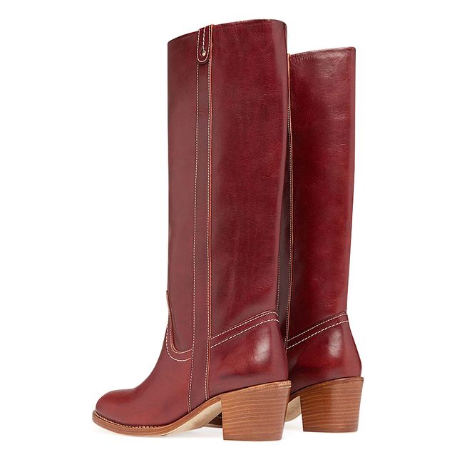 Bottes Camarguaises 60MM Cuir Tannage Végétal | Betterave