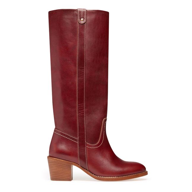 Bottes Camarguaises 60MM Cuir Tannage Végétal | Betterave