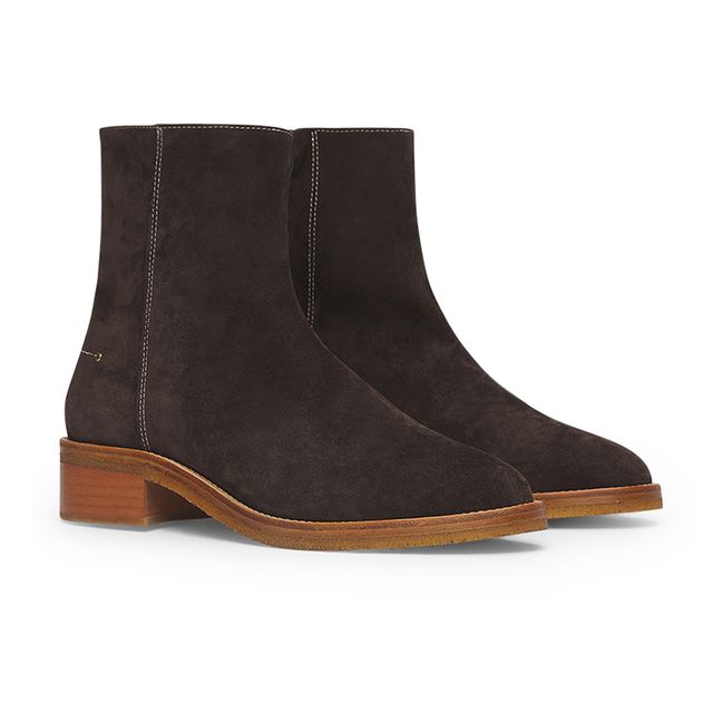 40MM Suede Boots | Brown