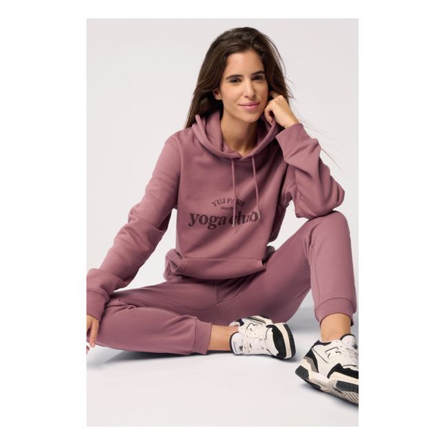 Yoga Club organic cotton sweatshirt | Pink