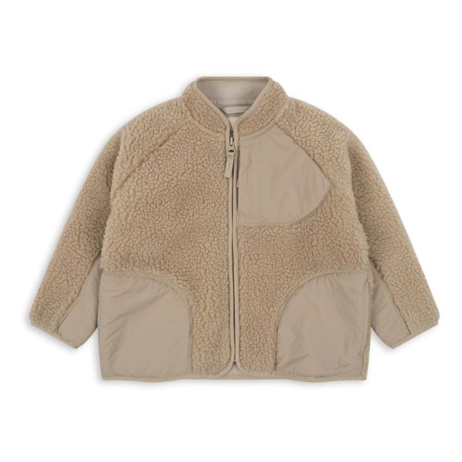 Teddy Sherpa Jacket | Taupe brown
