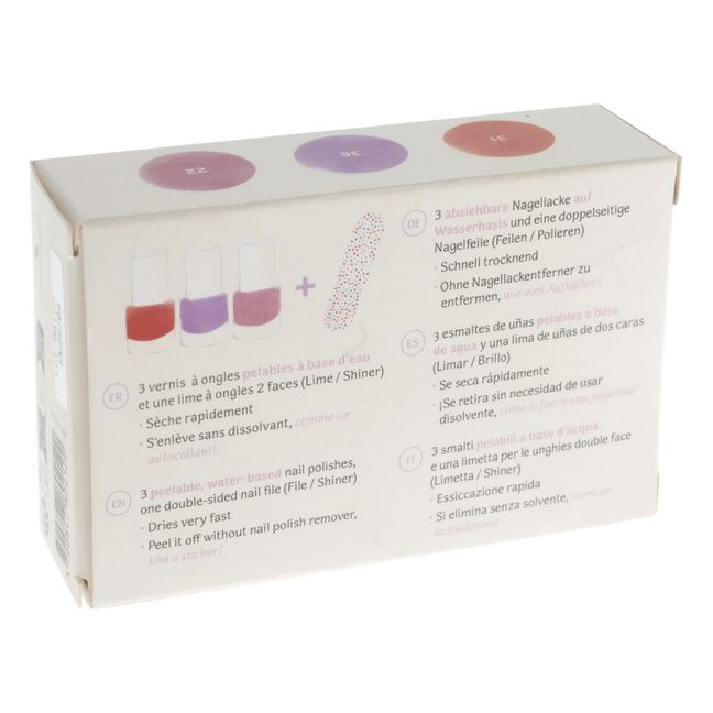 Coffret 3 vernis à ongles pelables  | Pink