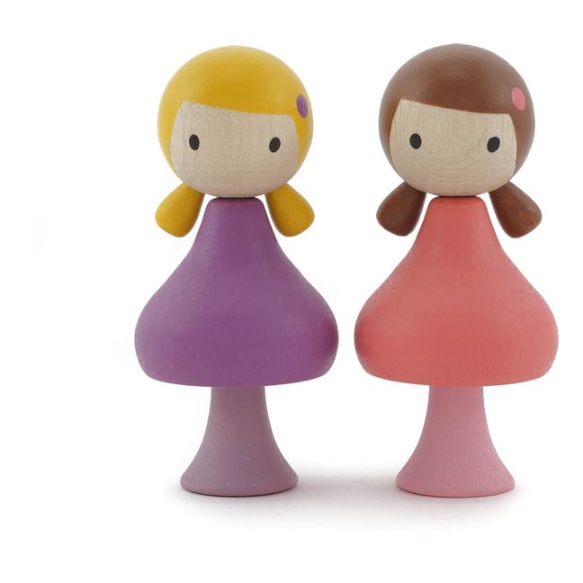 Personnages en bois Lucy & Maggie