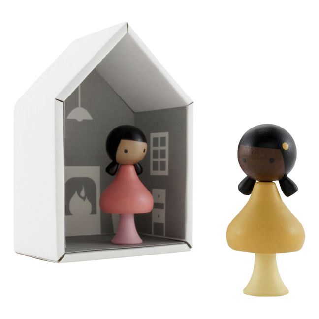 Personnages en bois Ruby & Coco