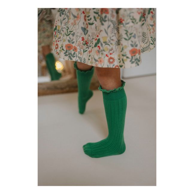 Socken Josephine x Smallable | Jadegrün