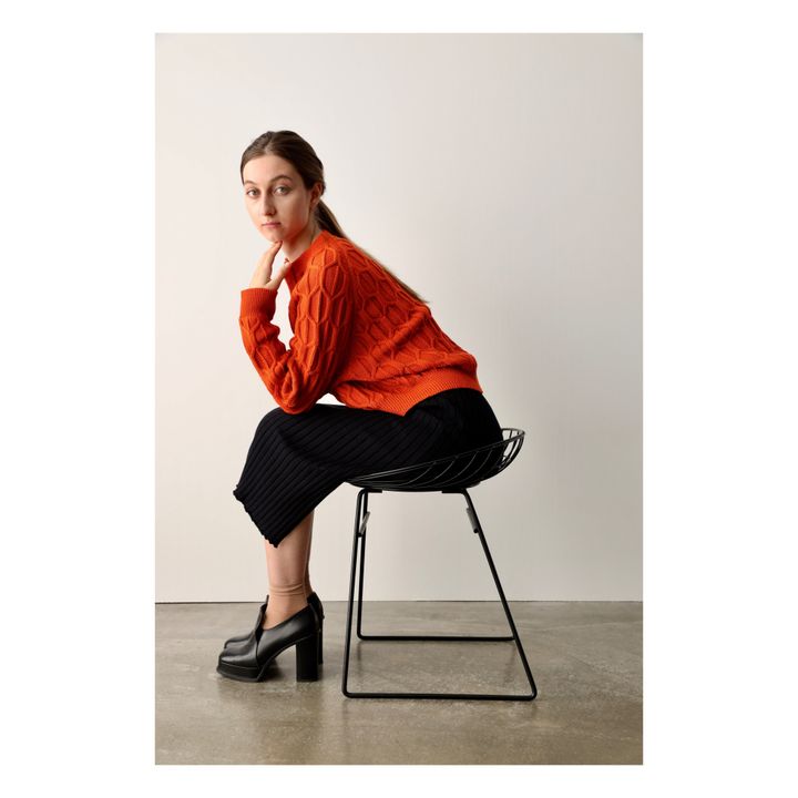 Cardigan reversibile in lana merino Flo - Collezione Donna - Regno Unito | Arancione- Immagine del prodotto n°1