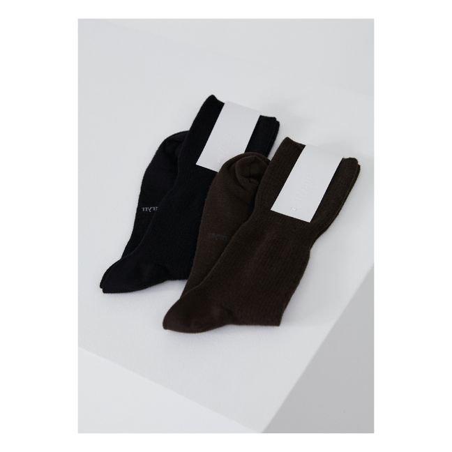 Gerippte Socken aus Merino | Navy