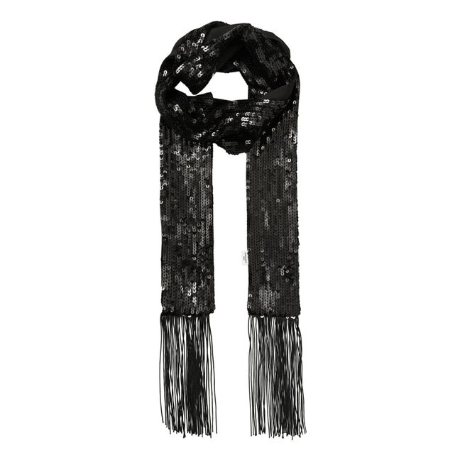 Beryl Sequins scarf | Black