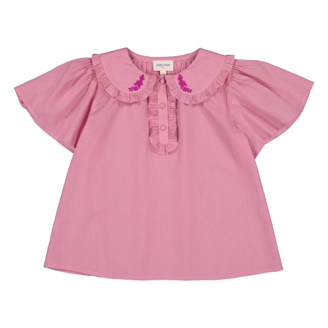 Indira ruffled blouse | Pink