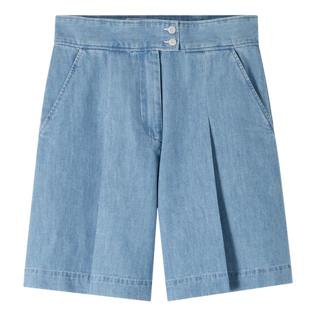 Pantaloncini in cotone organico Diane | Azzurro