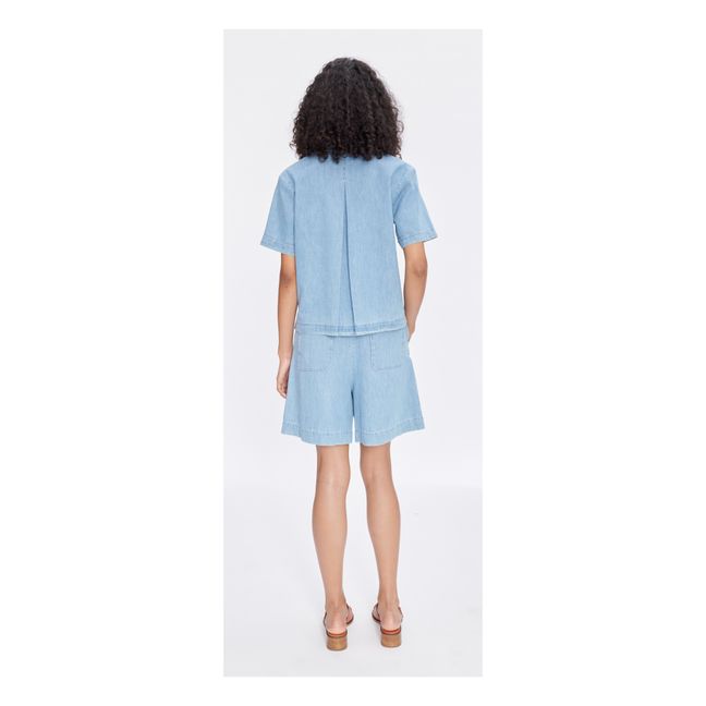 Camisa Maeva de algodón orgánico | Azul Claro