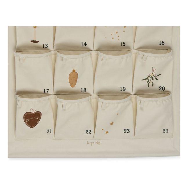 Calendrier de l'avent en coton bio | Weiß