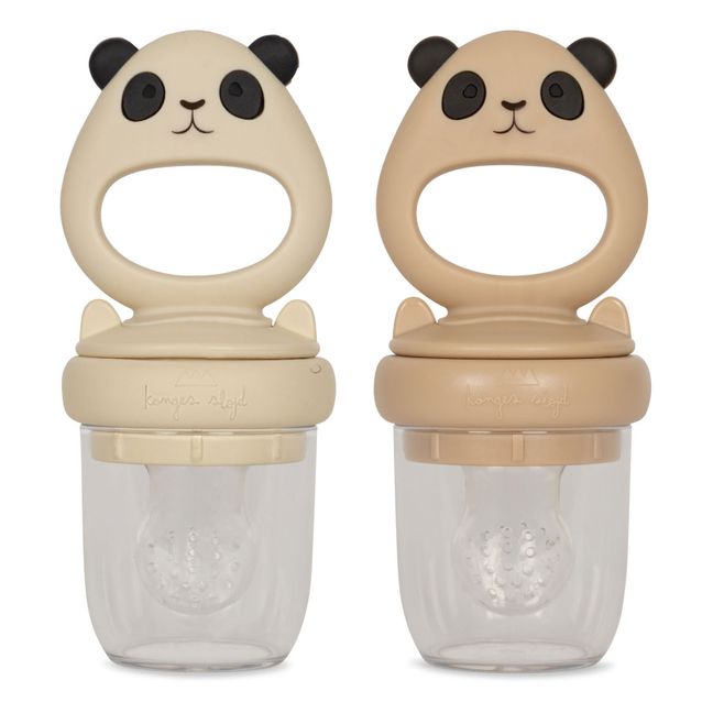 Tétines grignoteuses Panda - Set de 2 | Beige