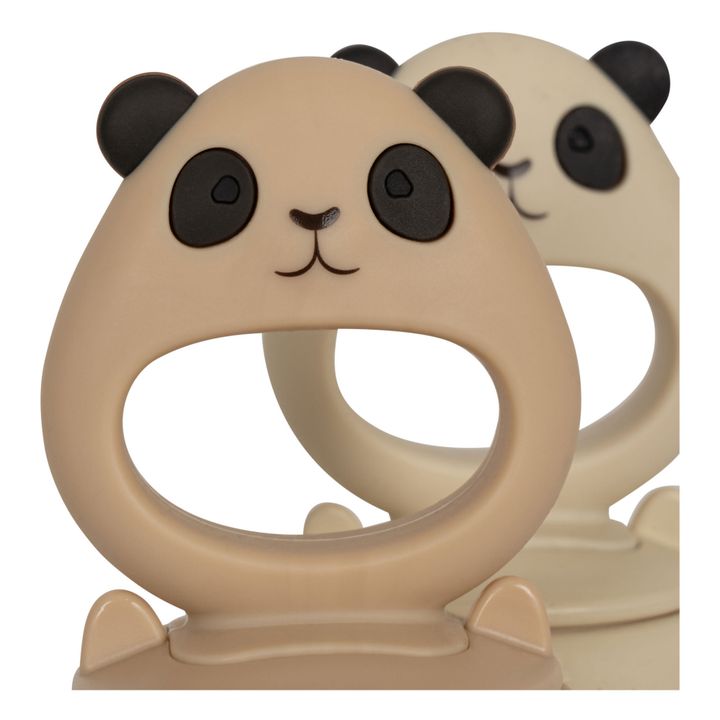 Tétines grignoteuses Panda - Set de 2 | Beige- Image produit n°1