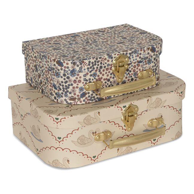 Petites valises en carton FSC Swan - Set de 2 | Blush