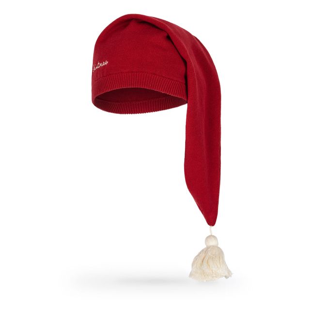Bonnet de Noël en coton bio | Rouge