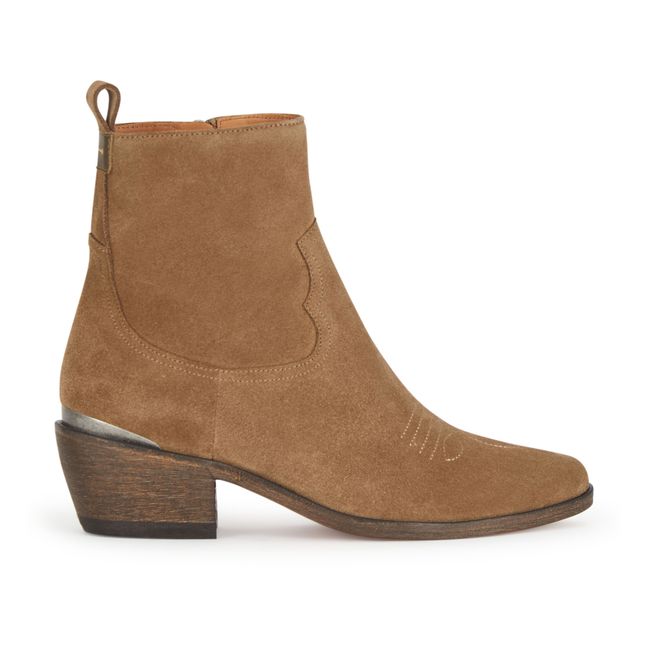 Tyler Suede Santiags | Taupe brown