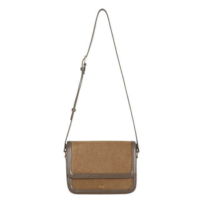 Sophia Bi-Material Bag | Taupe brown
