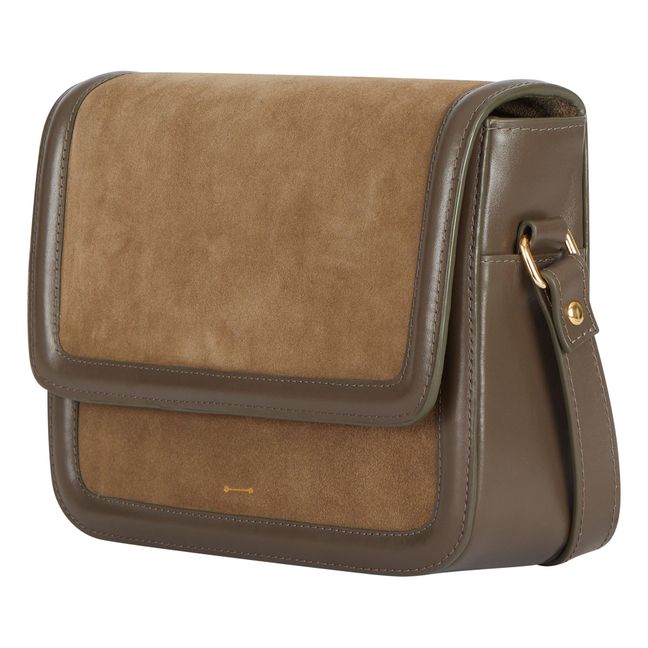 Sophia Bi-Material Bag | Taupe brown