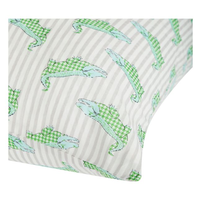 Funda de almohada de cocodrilo | Verde