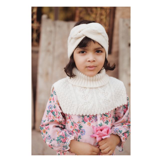 Zaina wool and cotton collar | Ecru