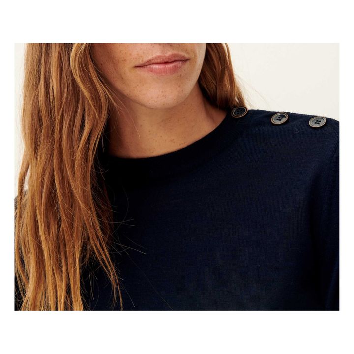 Jersey Amor de lana merina | Azul Marino- Imagen del producto n°4
