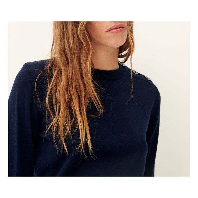 Maglione Amor in lana merino | Blu marino