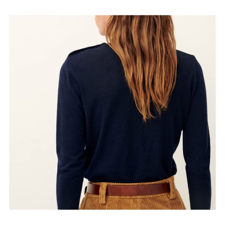 Maglione Amor in lana merino | Blu marino- Immagine del prodotto n°6